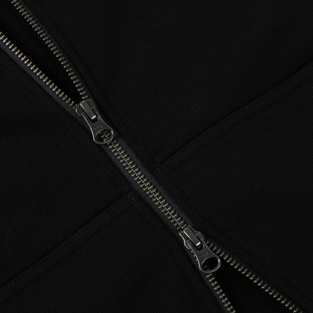 Classic Veins Zip Hoodie, Black