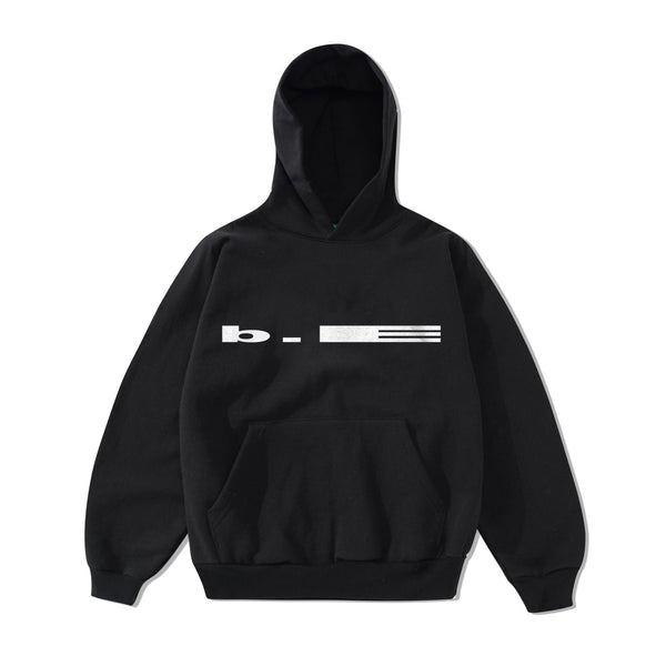 b.Eautiful Low Logo Pullover Hood, Black