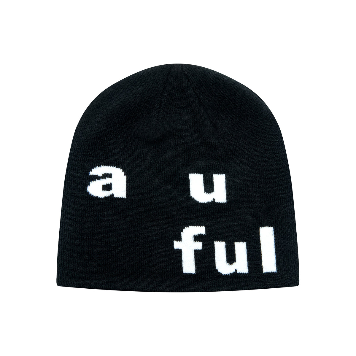 Stacked Logo Beanie, Black