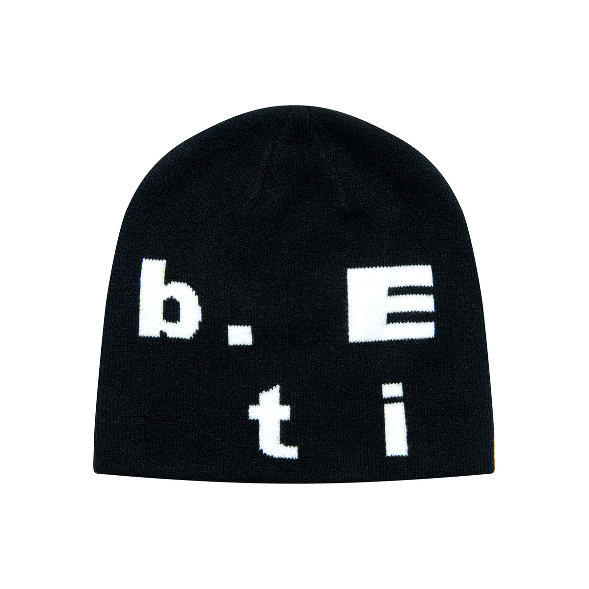 Stacked Logo Beanie, Black