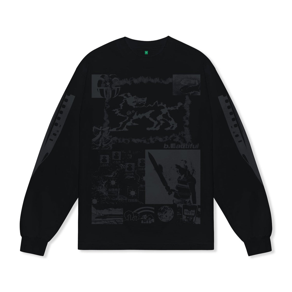 b.Eautiful x kiiro Shinkansen L/S Tee, Black