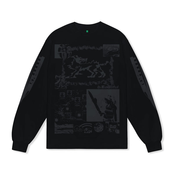 b.Eautiful b.Eautiful x kiiro Shinkansen L/S Tee, Black
