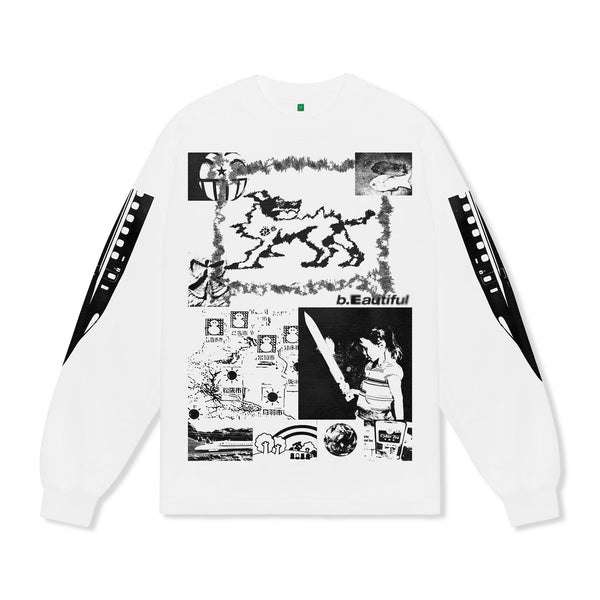 b.Eautiful b.Eautiful x kiiro Shinkansen L/S Tee, White