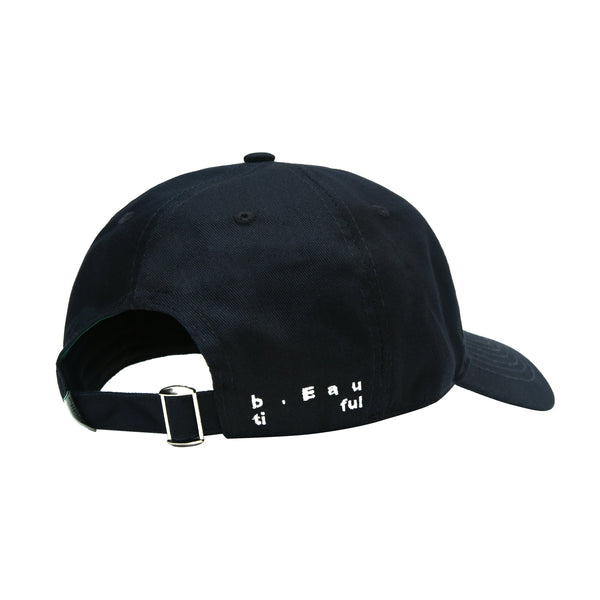 b.Eautiful to Nature! 6 Panel Hat, Navy / White