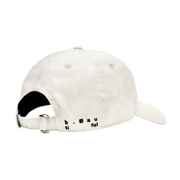 b.Eautiful to Nature! 6 Panel Hat, Off-White / Navy