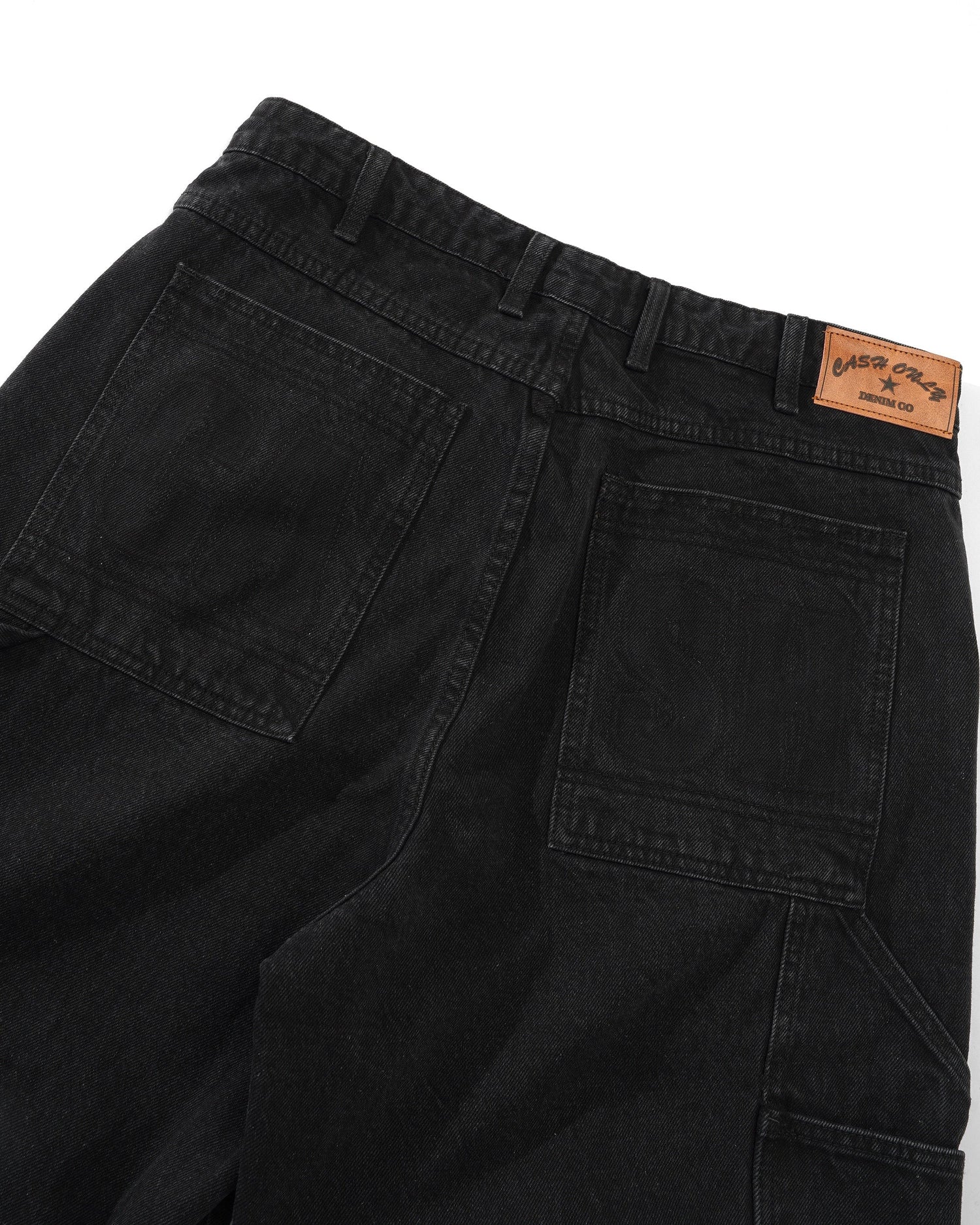 Blockout Denim Jeans, Washed Black