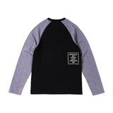 Bubble Print Raglan Longsleeve Shirt, Black / Grey