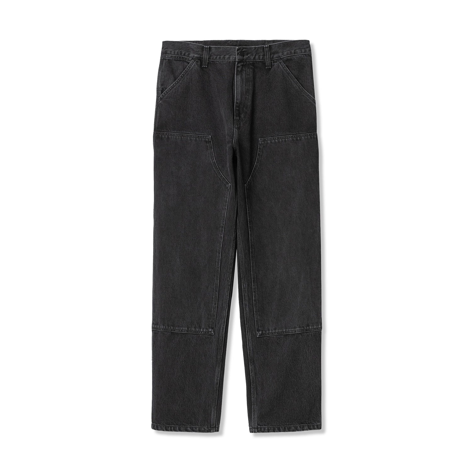 Double Knee Pant, Stone Washed Black