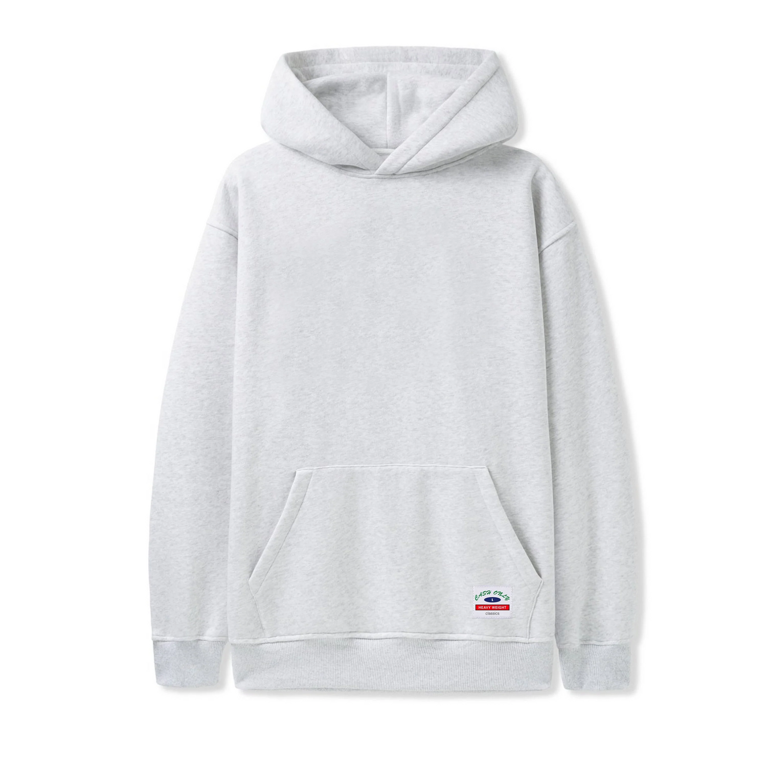 Heavy-Weight Basic Pullover Hood, Ash  