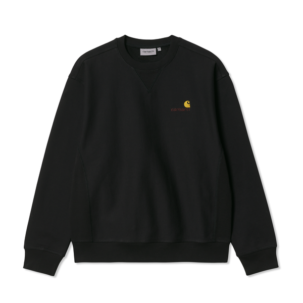Carhartt WIP American Script Crewneck Sweatshirt, Black