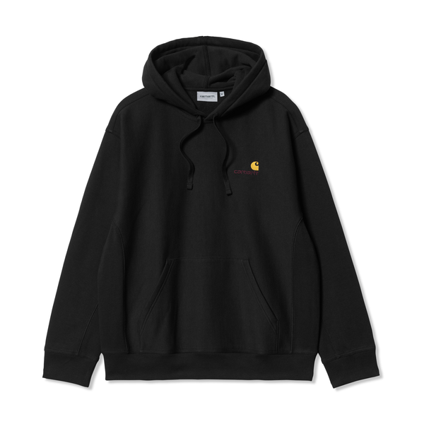 Carhartt WIP American Script Pullover Hood, Black