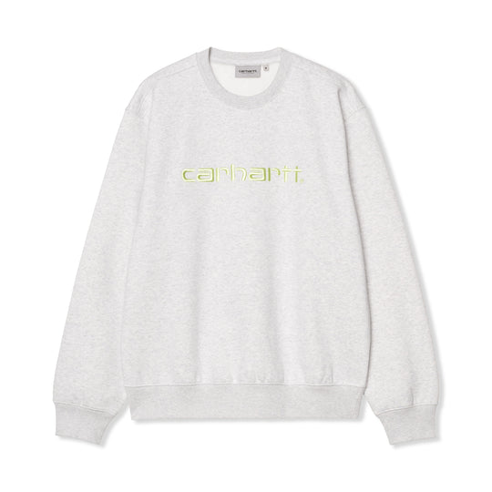 Carhartt Sweat, Ash Heather / Air Green