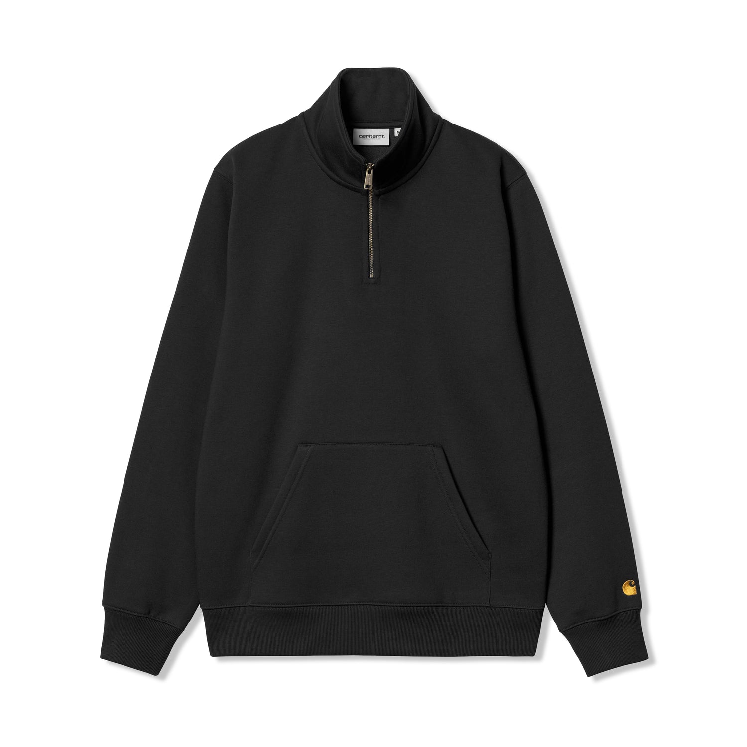 Chase Neck Zip Sweat, Black / Gold