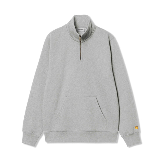 Chase Neck Zip Sweat, Grey Heather  / Gold