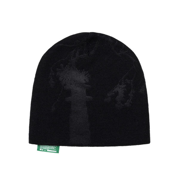 b.Eautiful Ikebana Emboss beanie, Black