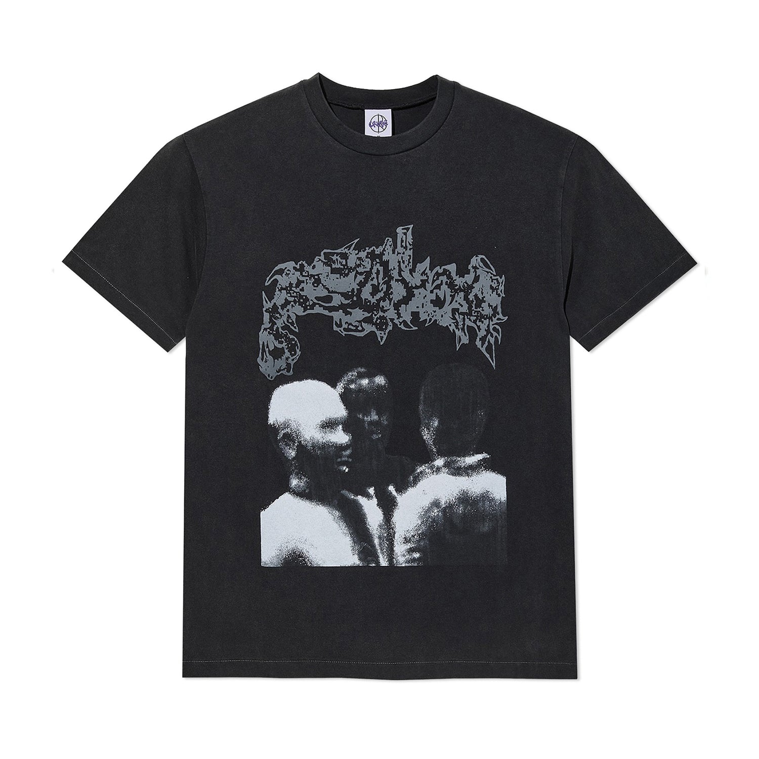 Overhead Band Tee, Silver Black