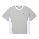 Surf Panel Tee, Silver/White