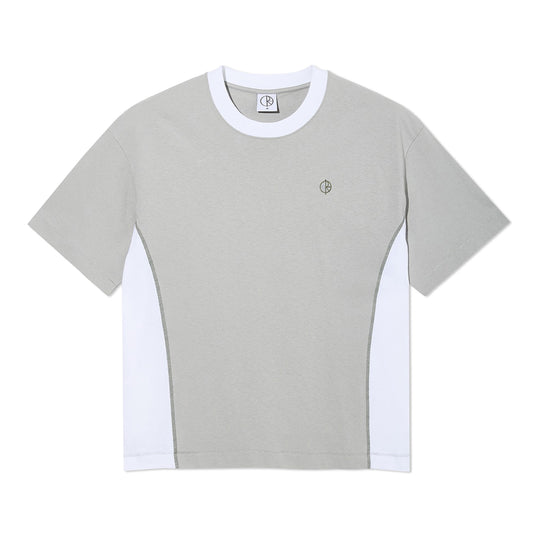 Surf Panel Tee, Silver/White