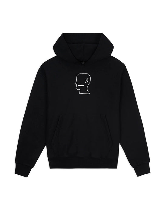 Brain Dead Logohead Pullover Hood, Black