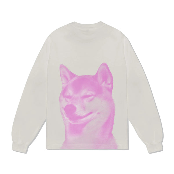 b.Eautiful Shiba Long Sleeve Tee, Cement