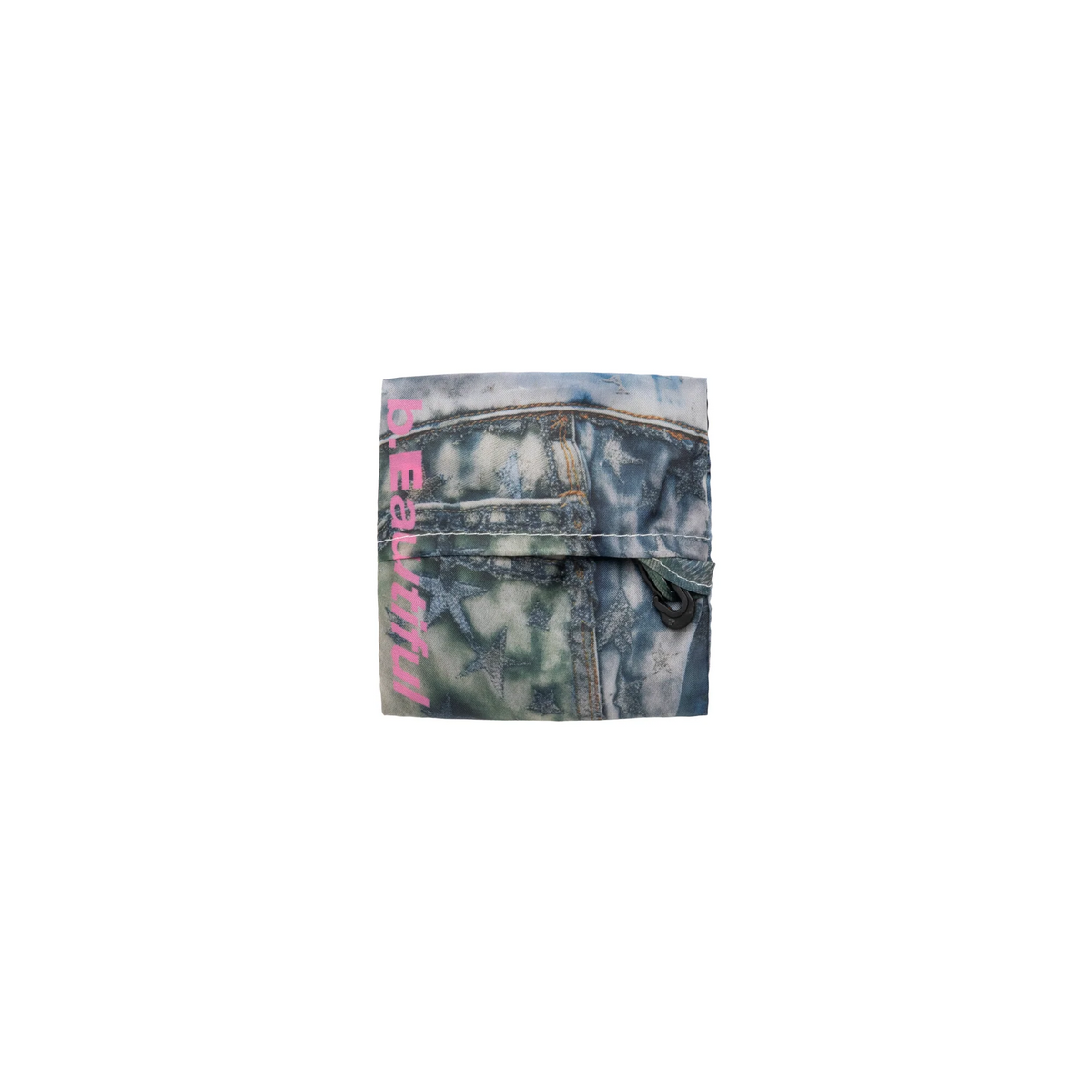 Star Denim Reusable Bag Mini, Grey / Pink