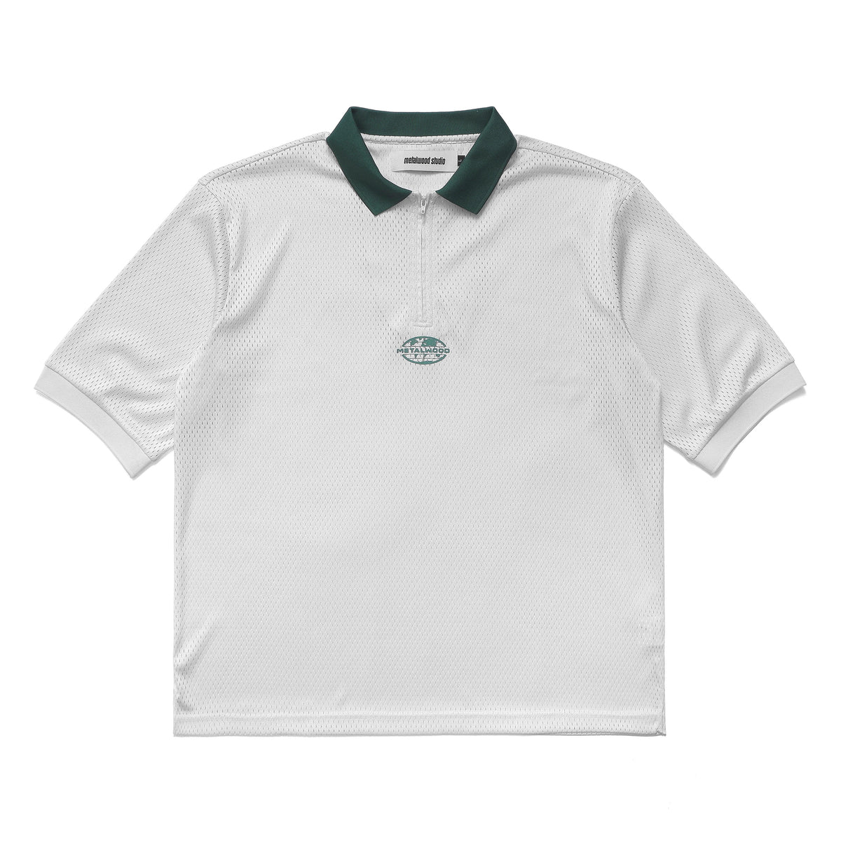 Quarter Zip Jersey Polo, Natural