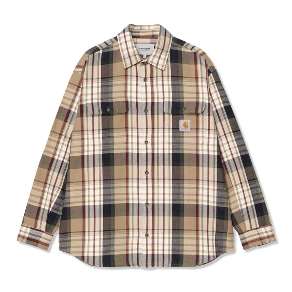 Carhartt WIP Long Sleeve Tamblyn Shirt, Tamblyn Check / Leather