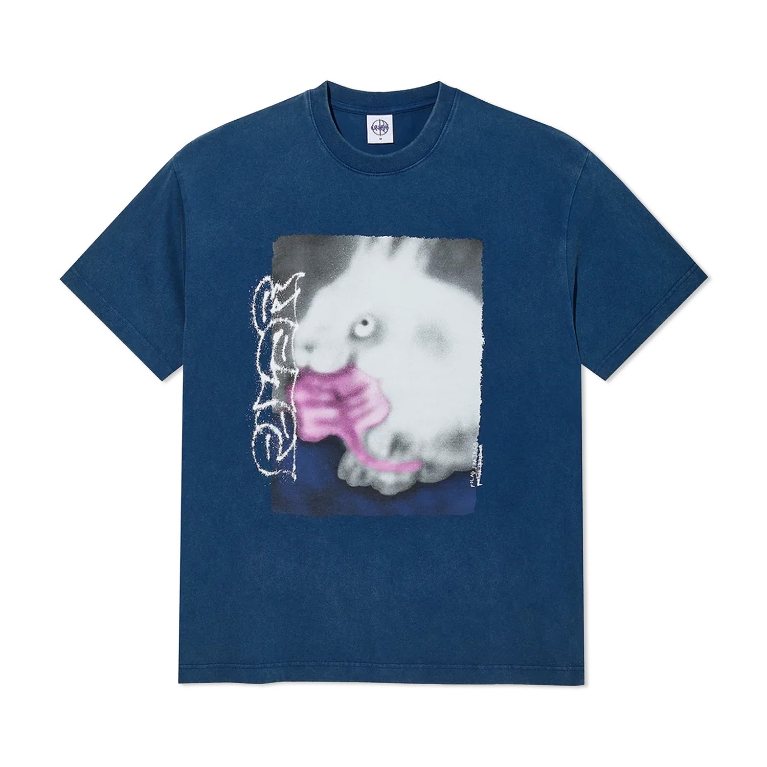 Rabbit Tee, Washed Blue