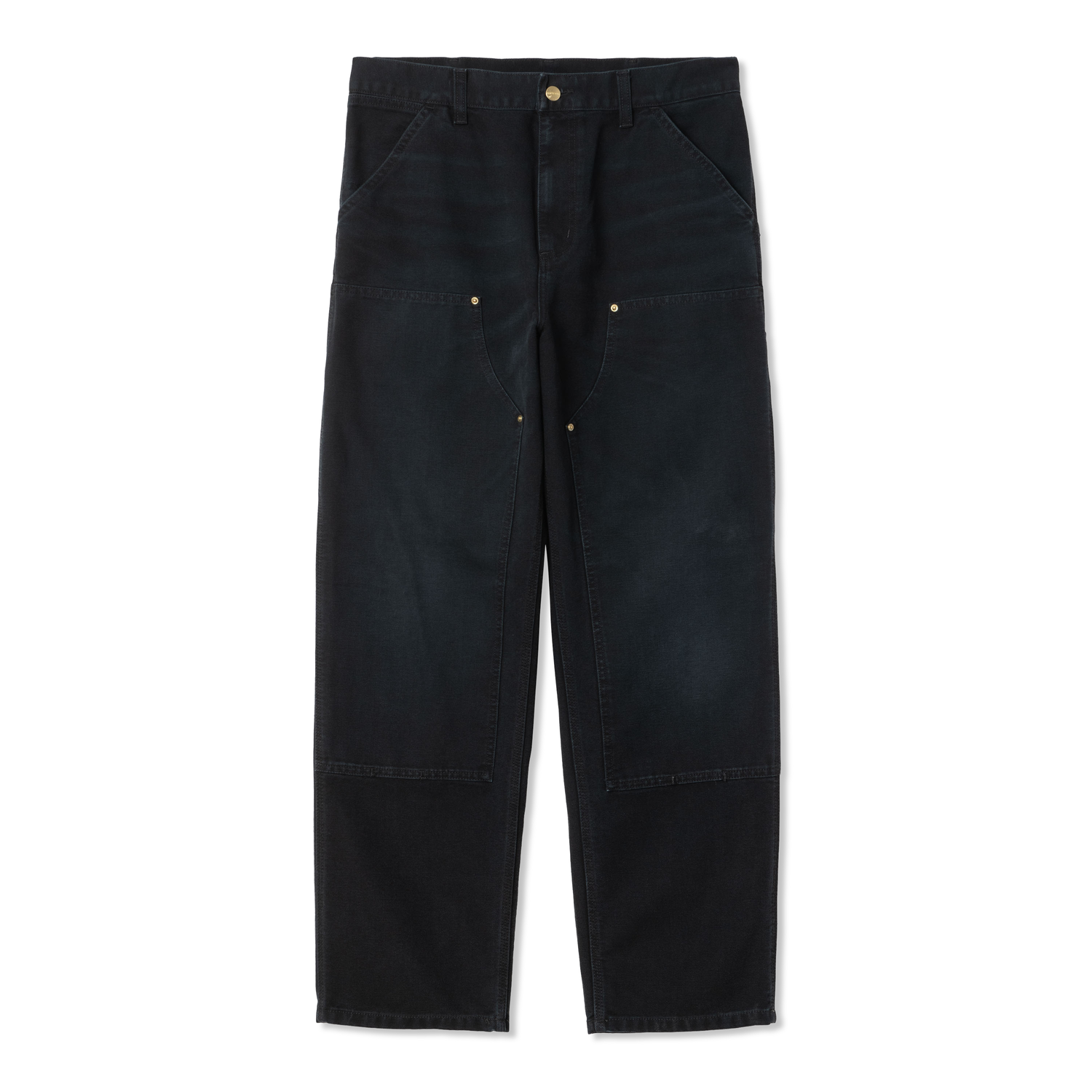 Double Knee Pant, Black Stone Washed