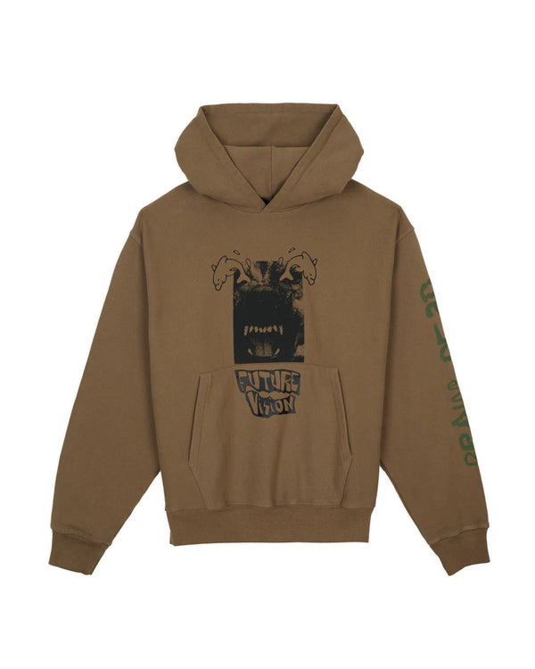 Brain Dead Future Vision Pullover Hood, Coffee