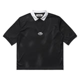 Quarter Zip Jersey Polo, Black