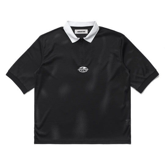 Quarter Zip Jersey Polo, Black