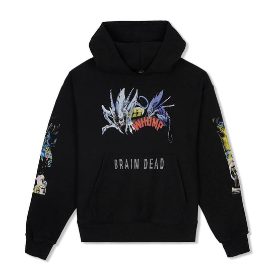 Brain Dead x Aliens Pullover Hood, Black