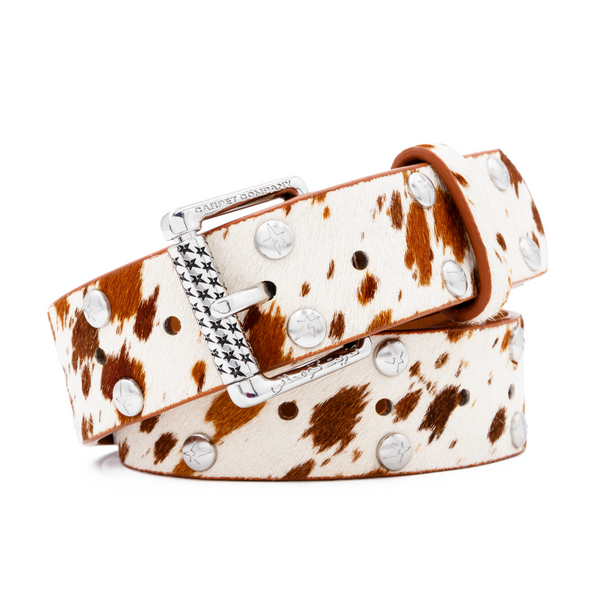 Carpet Company Pony Hair Studded Belt, Pony