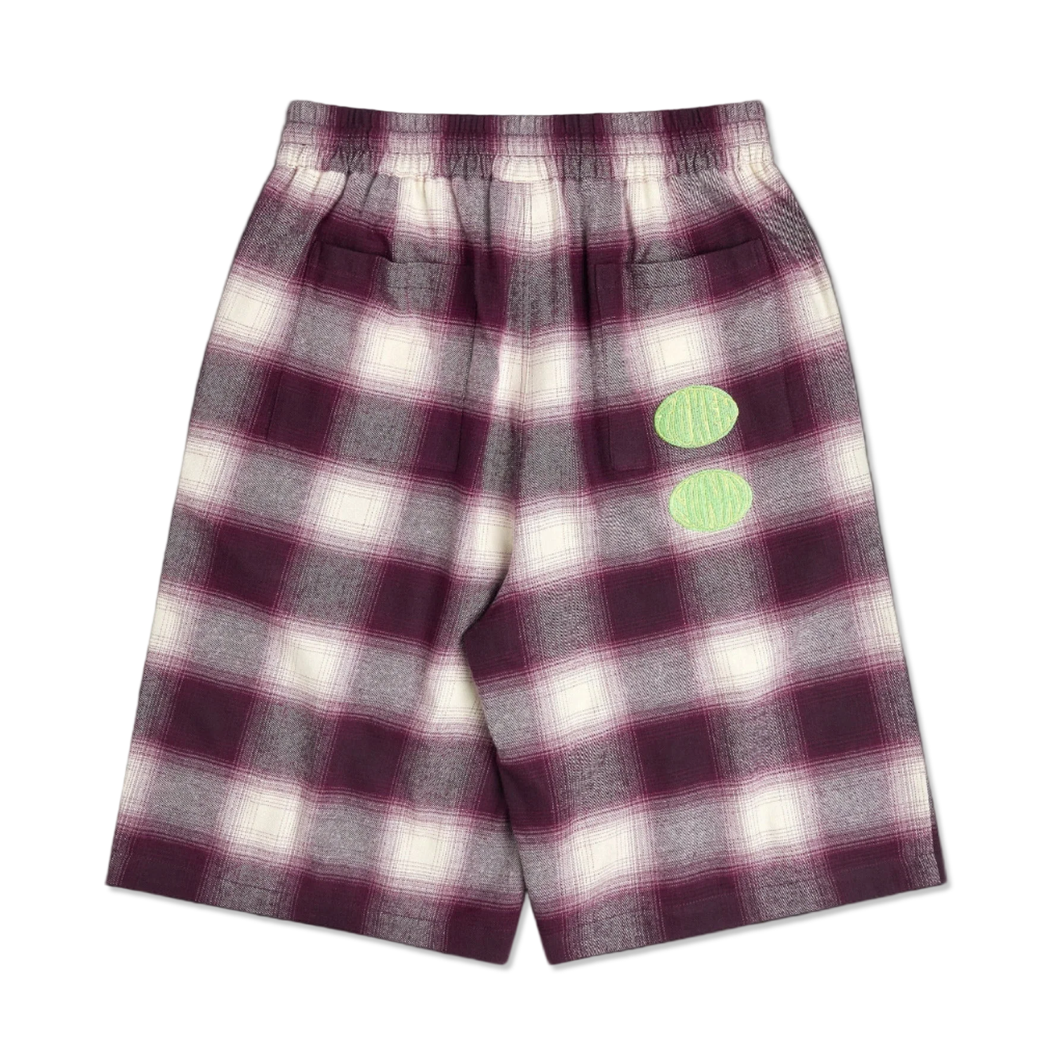 VHS Shorts, Berry Ombre Plaid