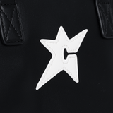 C-Star Leather Purse, Black