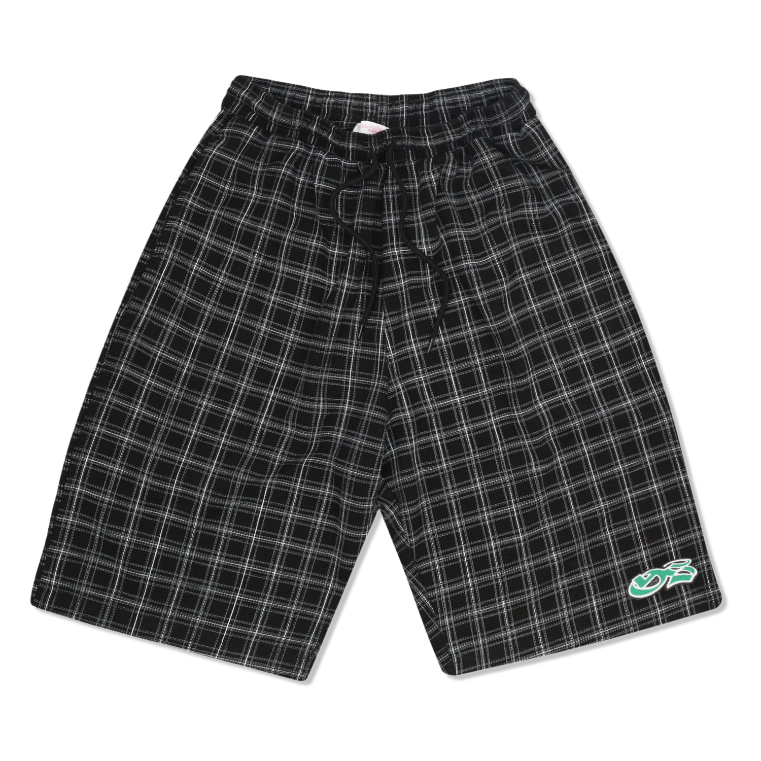 Check Waffle Shorts, Dark Grey