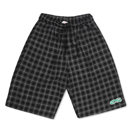 Check Waffle Shorts, Dark Grey