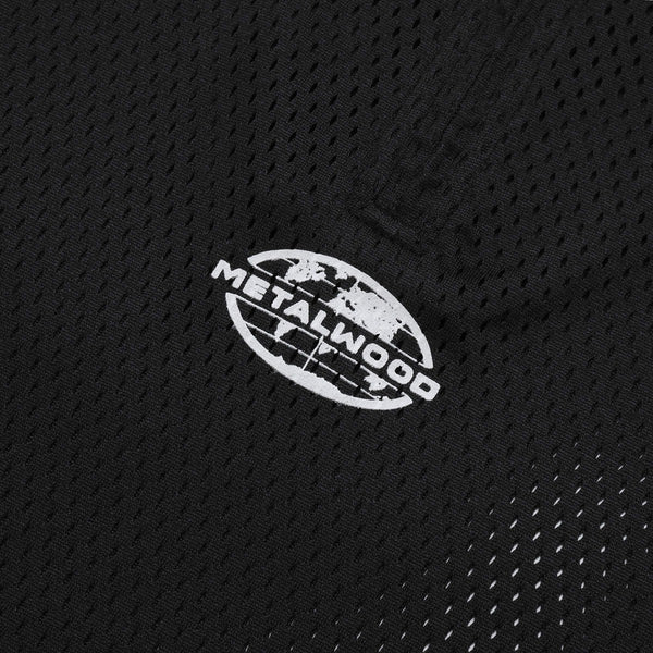 Metalwood Quarter Zip Jersey Polo, Black