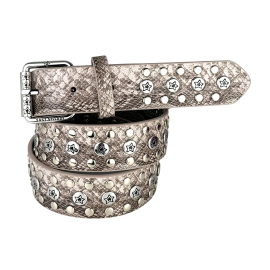 Studded Snake Belt, Sand