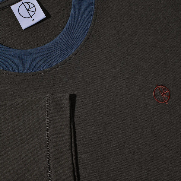 Polar Skate Co. Surf Panel Tee, Dirty Black/Grey Blue