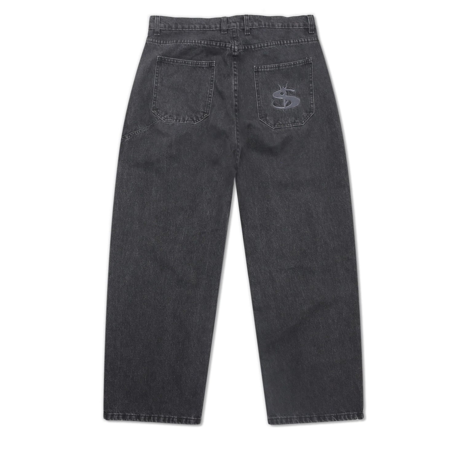 Slub Stain Phantasy Denim Jean, Black