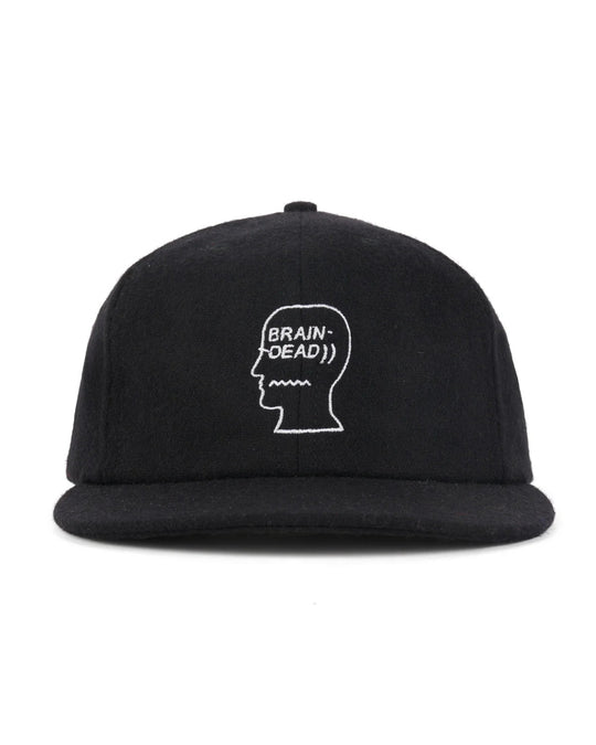 Flannel Logohead Six Panel Hat, Black
