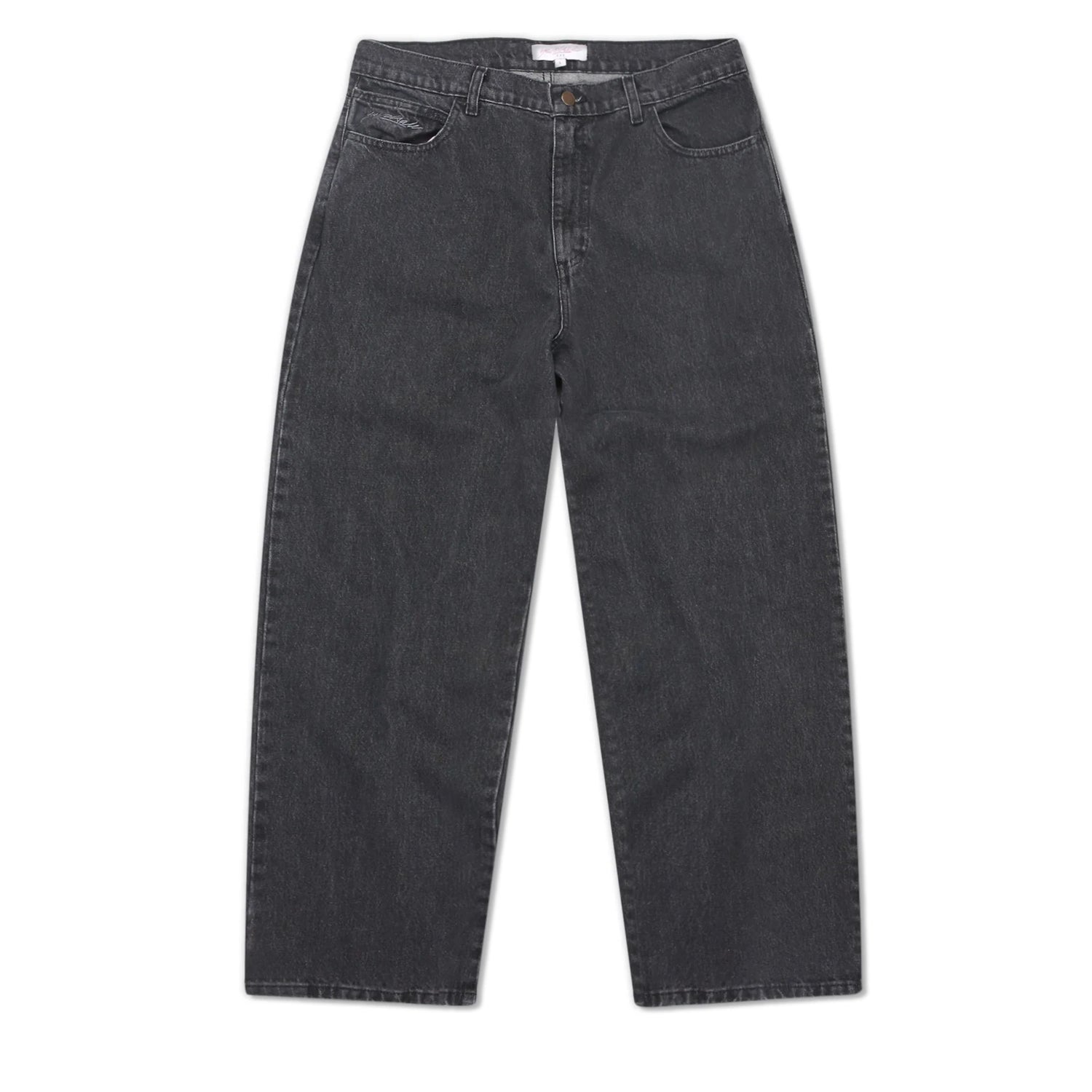 Slub Stain Phantasy Denim Jean, Black