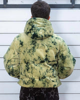 Bleach Dyed Dimension Puffer Jacket, Olive
