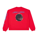 Dino Jr Cow Crewneck, Red