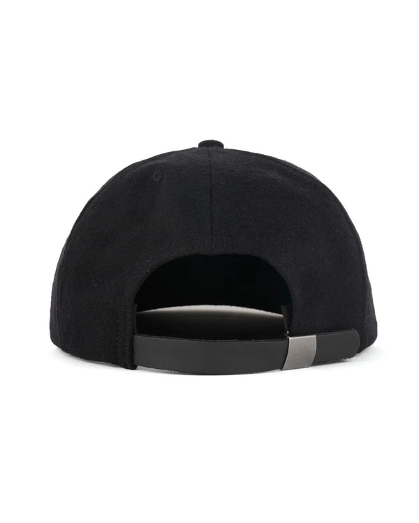 Brain Dead Flannel Logohead Six Panel Hat, Black