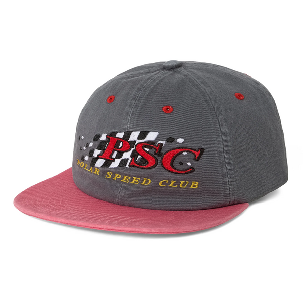 Polar Skate Co. Polar Speed Club Michael Hat, Grey / Red