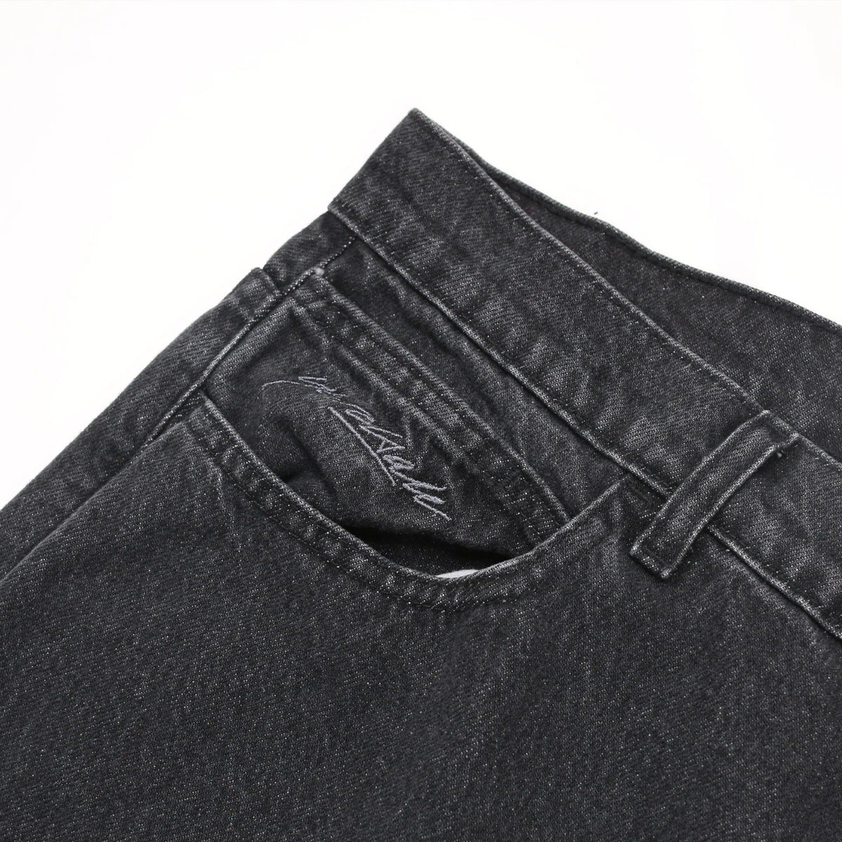 Slub Stain Phantasy Denim Jean, Black