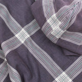 Crib Checked Zip-Thru Hood, Blue